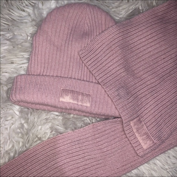 PINK Victoria's Secret Accessories - PINK Victoria’s Secret beanie + scarf gift set